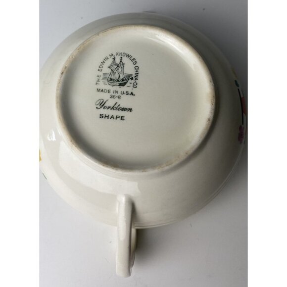 Edwin Knowles Flower Pots Tulips Art Deco Gravy Boat 1930’s - Picture 4 of 7